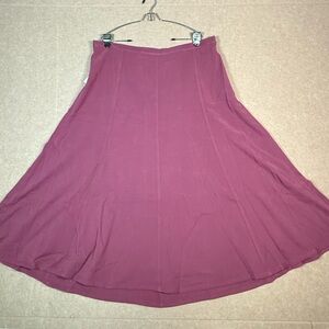 Denim & Co. Stretch Long Trumpet Moleskin Skirt in color  Dusty Plum Size 2X QVC